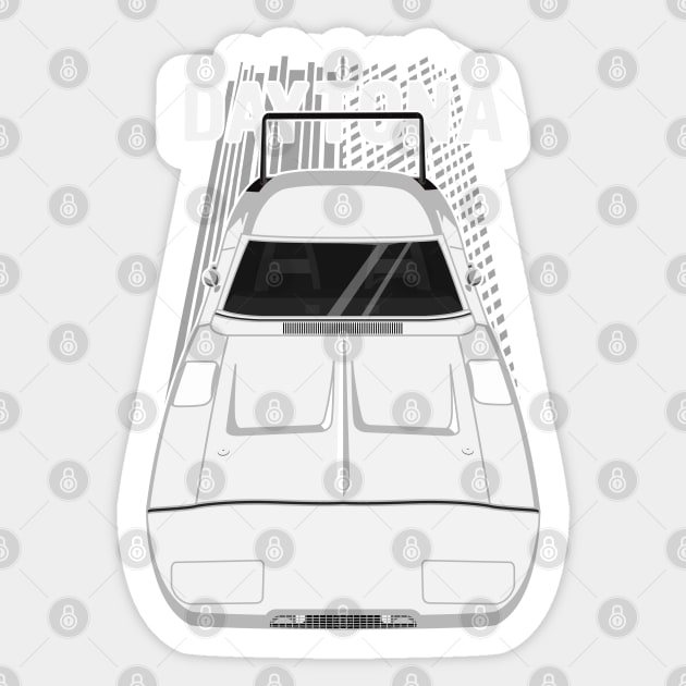 Dodge Charger Daytona 1969 - white Sticker by V8social